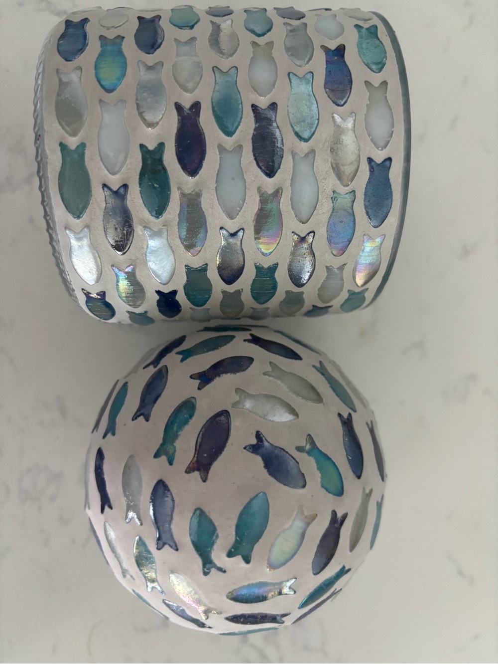 Glass Jar & Decorative Sphere